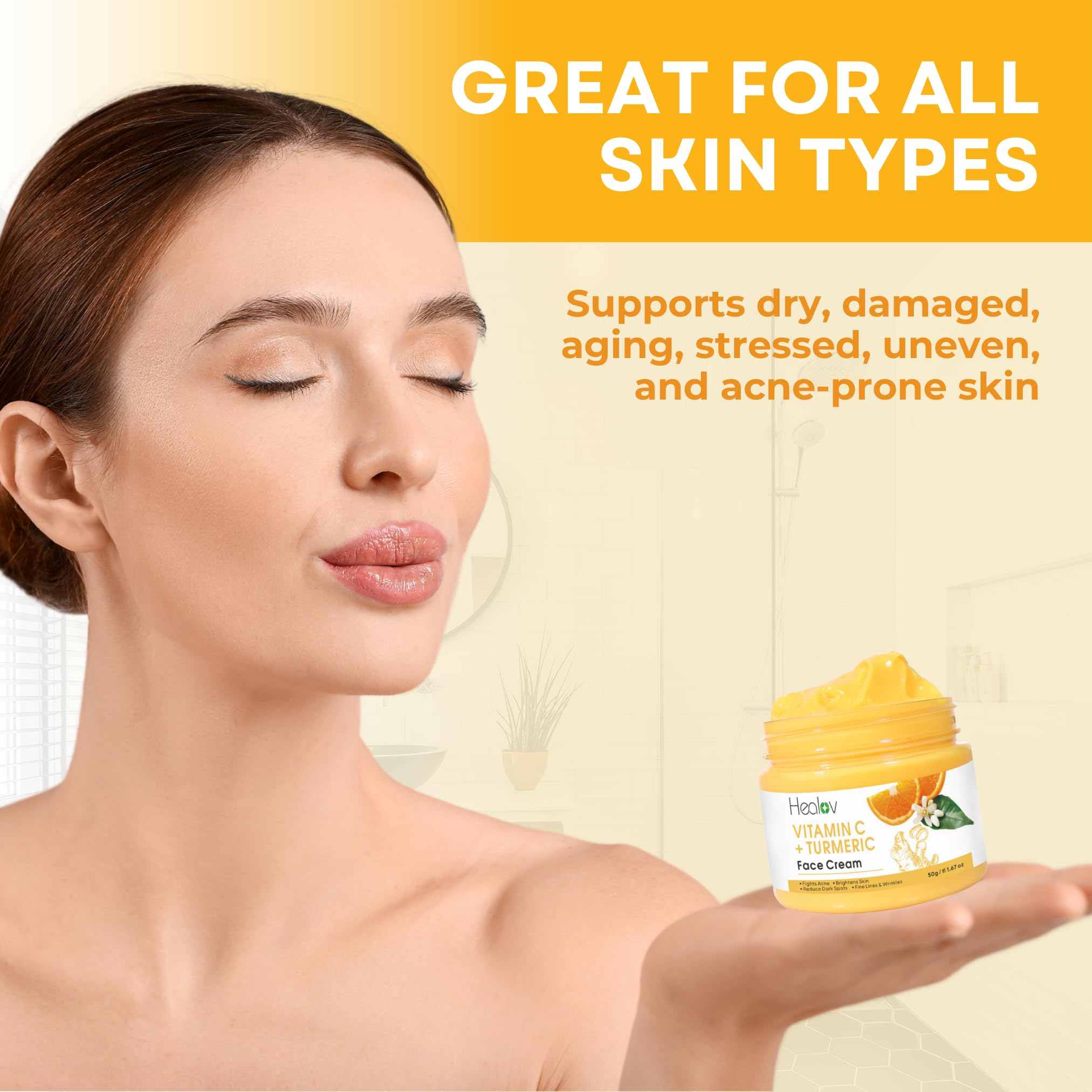 Healov crema de cúrcuma, textura rica que brinda comodidad al aplicar