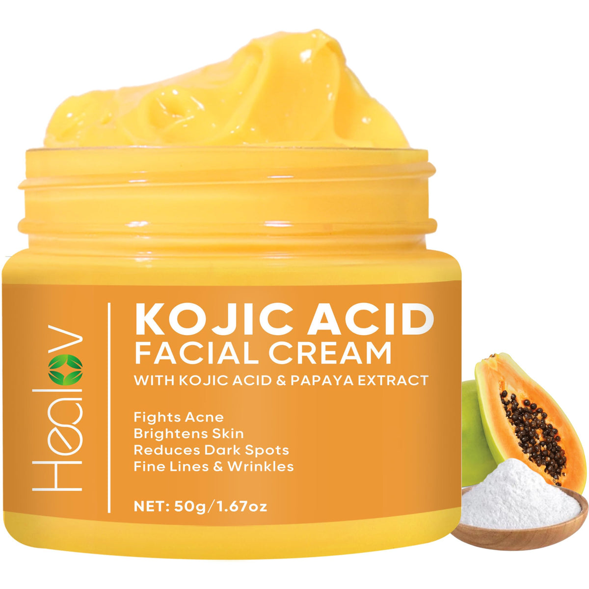 Healov Kojic Acid Cream bottle for even skin tone