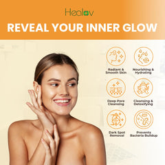 Healov Kojic Acid Lotion, aplicación en mano, para rostro y cuerpo.