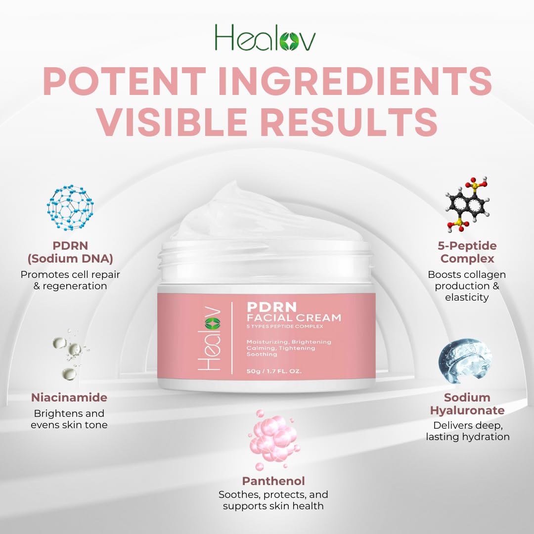 Healov PDRN Cream dark spots before-after shows tone improvement