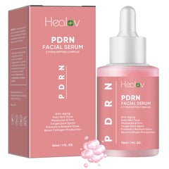 Healov PDRN Serum bottle close-up showing premium packaging for daily hydration