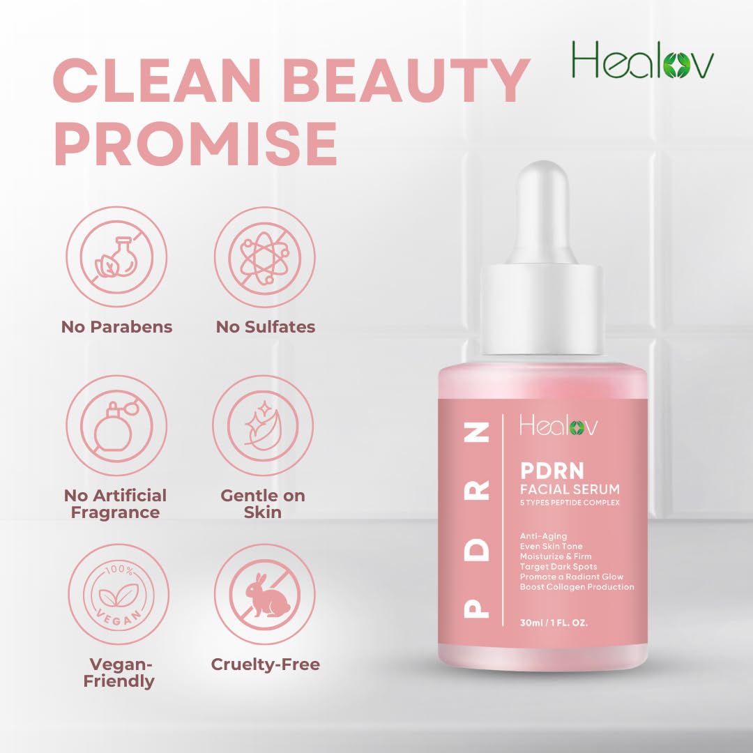 Healov PDRN Serum packaging box with premium branding