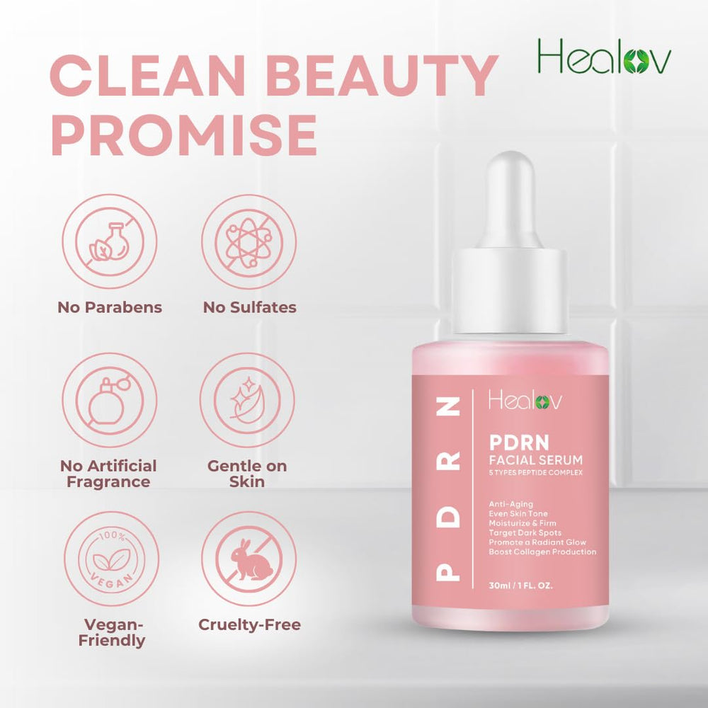 Healov PDRN Serum packaging box with premium branding