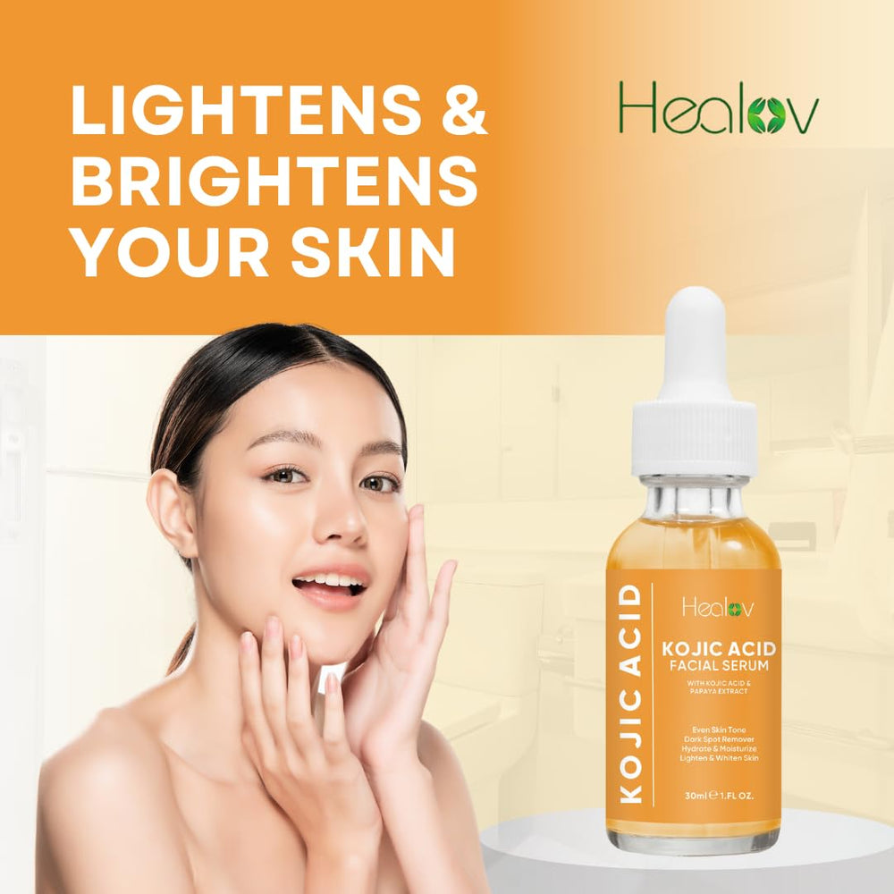 Healov Kojico Serum: envase práctico para incorporarlo en tu rutina diaria.