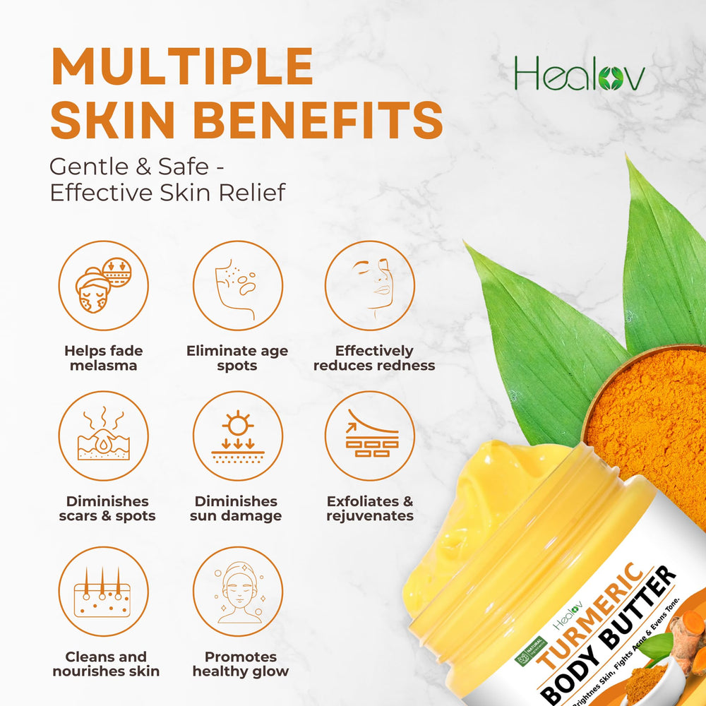 Healov Turmeric Face Cream with raw turmeric powder supports natural skin brightness.