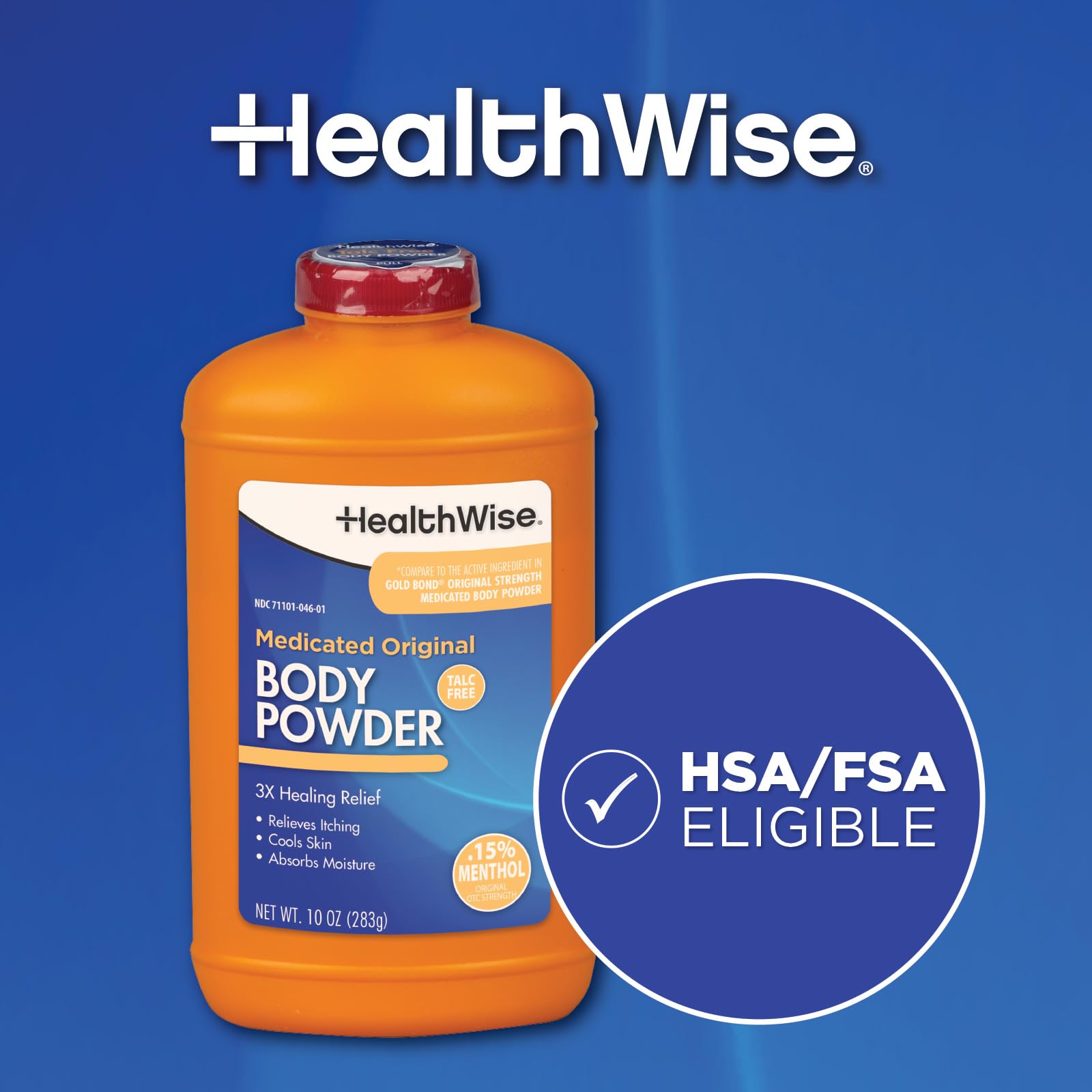 HealthWise sin talco, fórmula segura para uso diario
