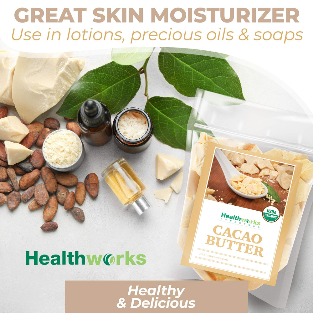 Healthworks cacao butter antioxidants and vitamin E for recipes
