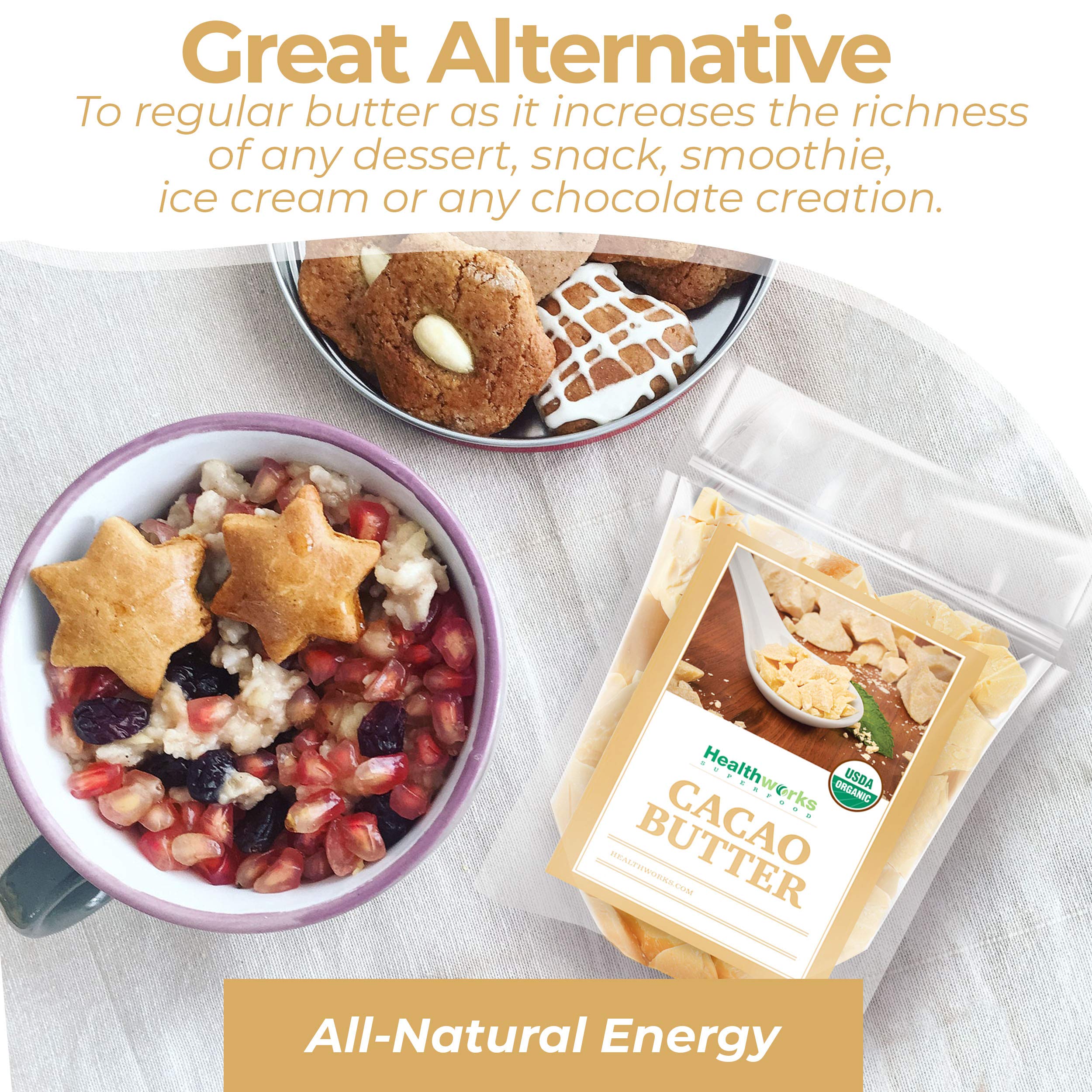 Healthworks cacao butter delicate chocolate aroma enhances baking