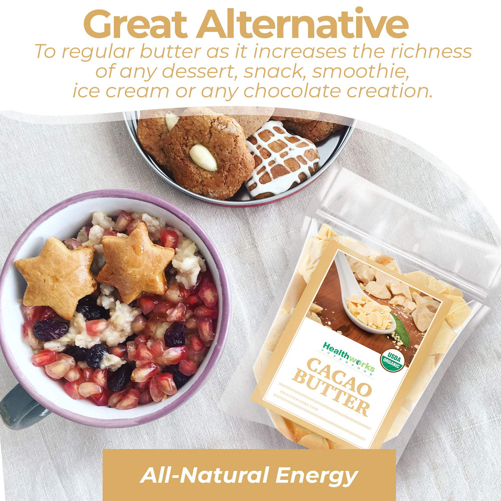Healthworks cacao butter delicate chocolate aroma enhances baking