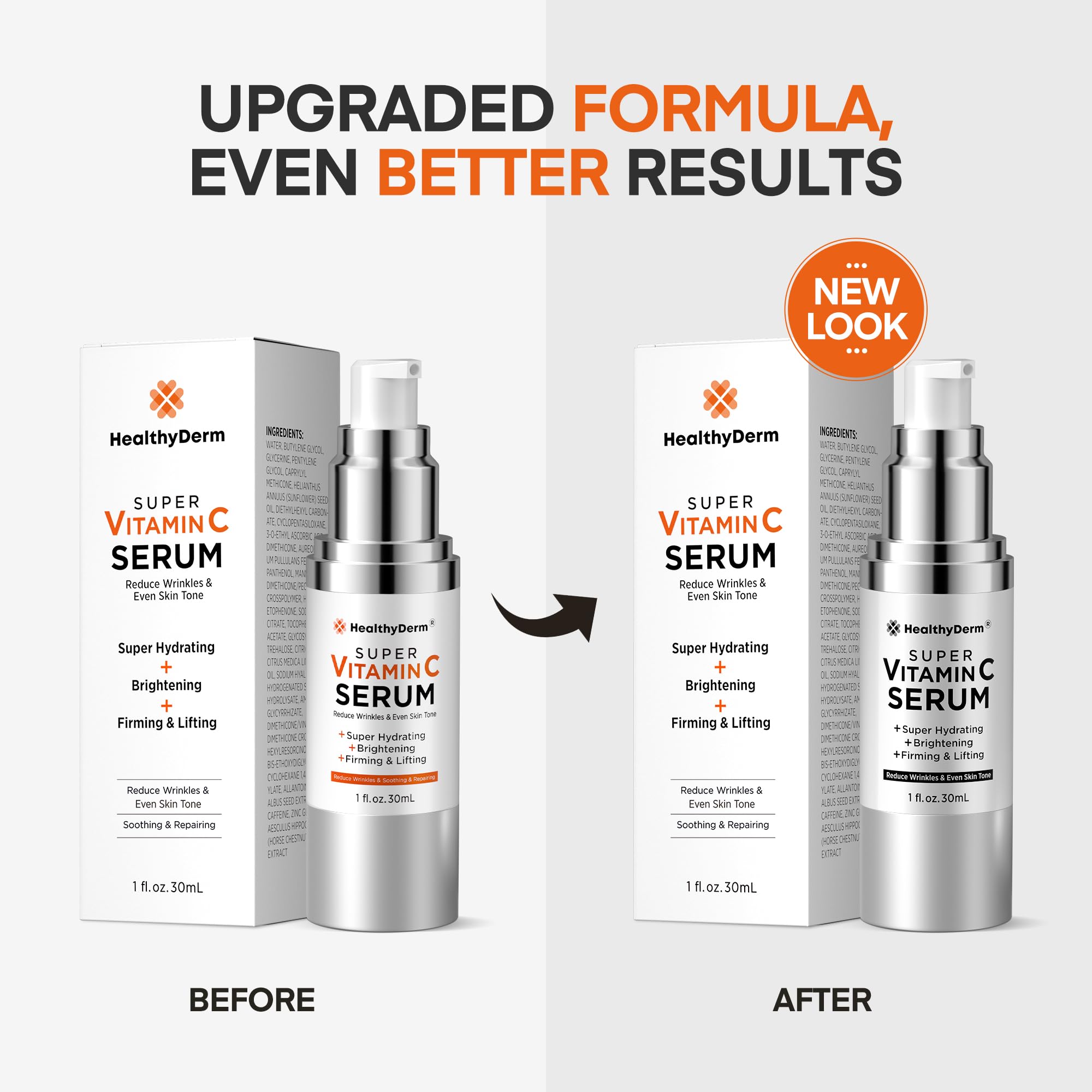 HealthyDerm brightness effect illustration suggesting even skin tone.