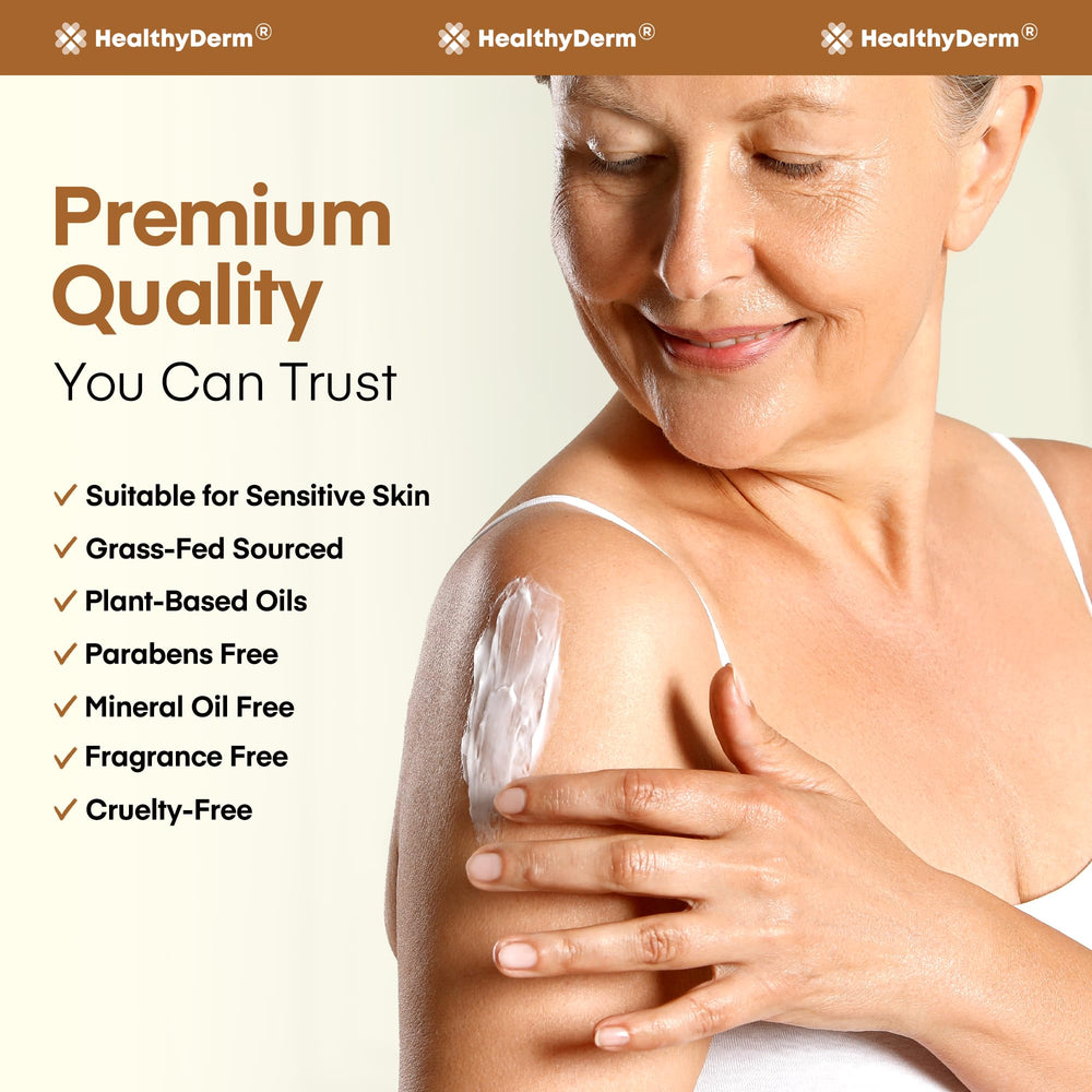 HealthyDerm crema rostro y cuerpo tallow uso suave en piel seca