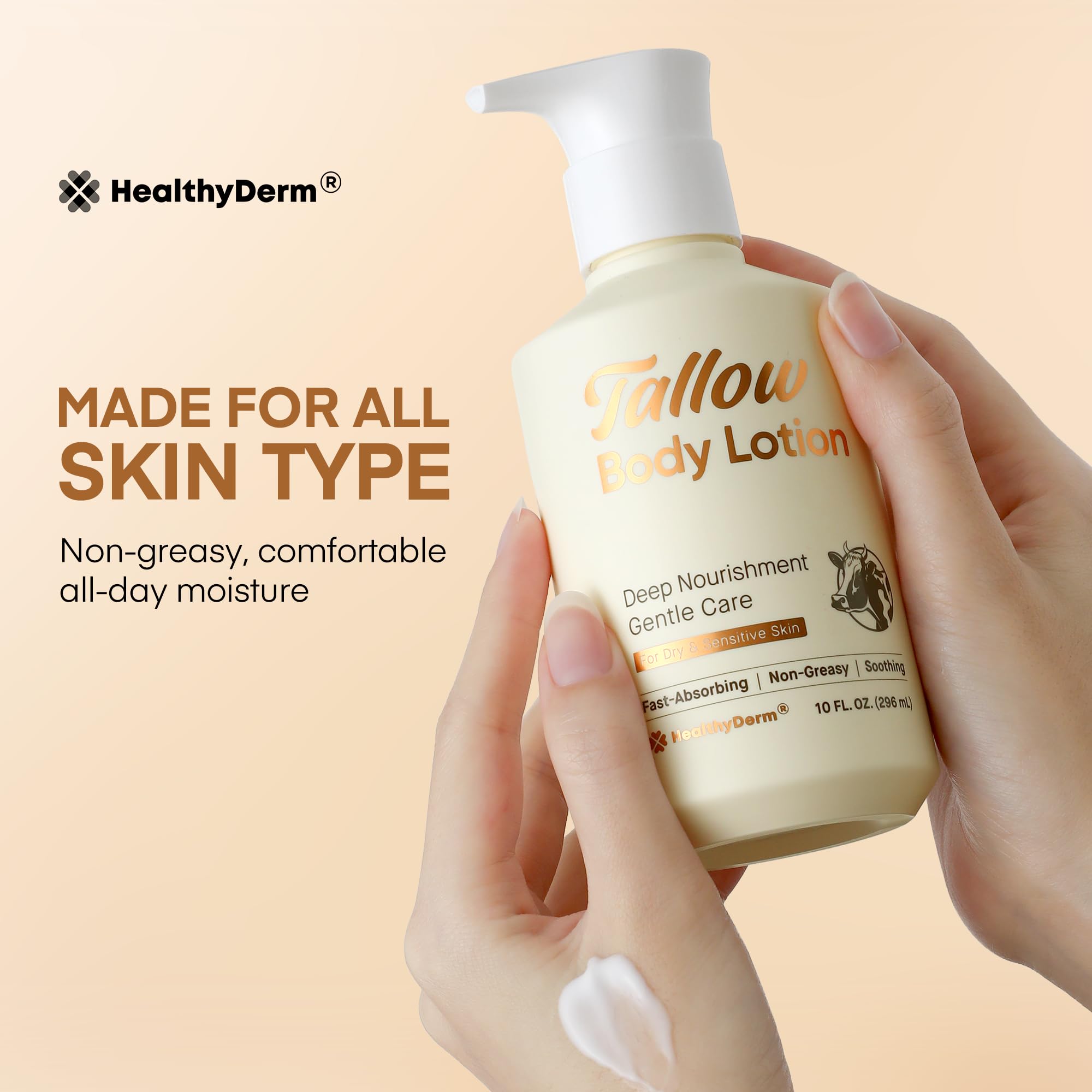 HealthyDerm crema tallow sin fragancia cuida piel sensible sin perfume