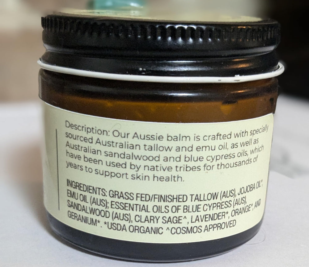 Hearth and Homestead Blue Outback Balm rich texture suggests lasting nourishment.
