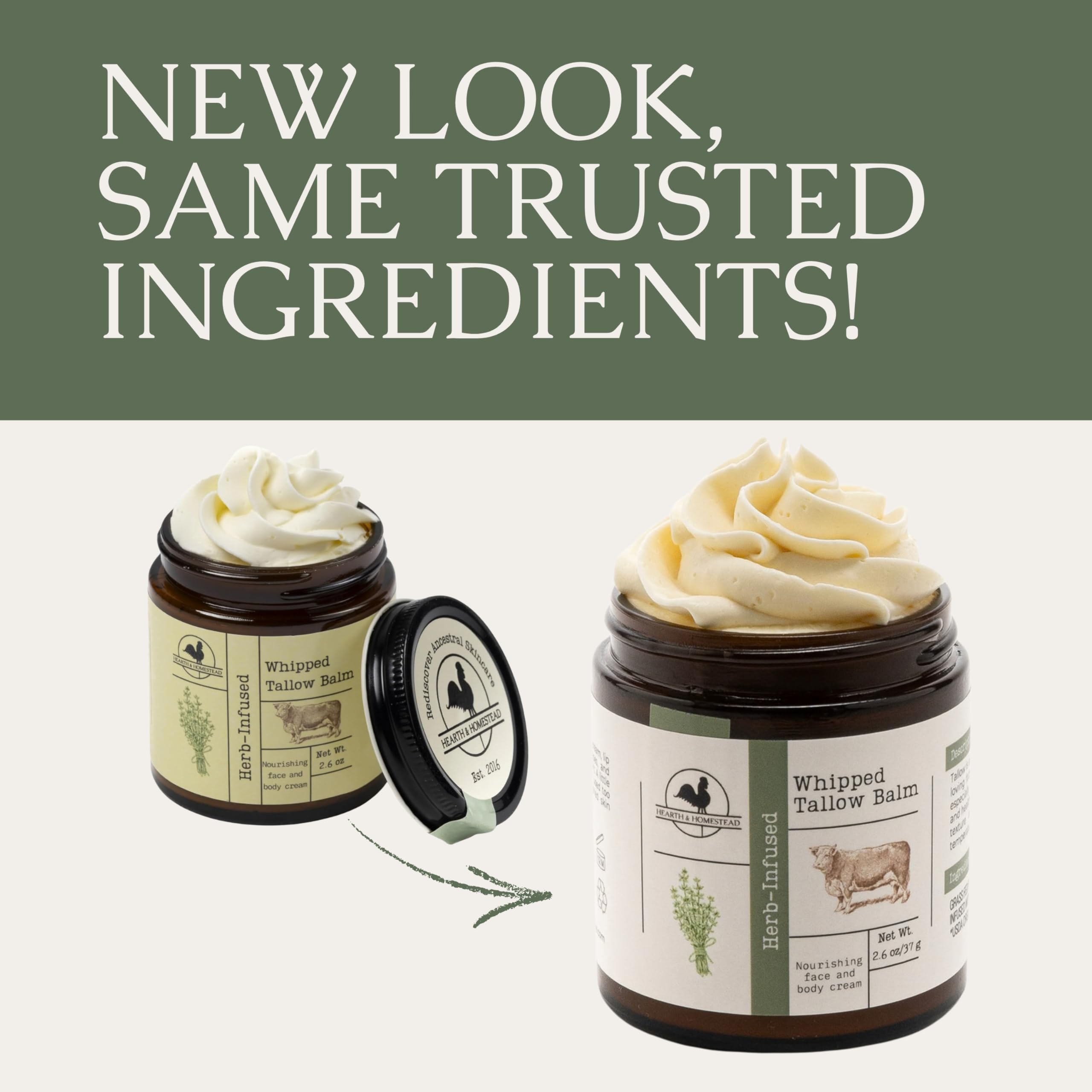 Hearth and Homestead natural, mild aroma indicating clean skincare.