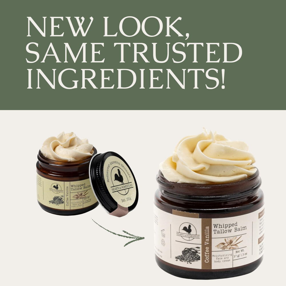 Hearth and Homestead small batch handcraft scene, artisanal skincare crafted with care.