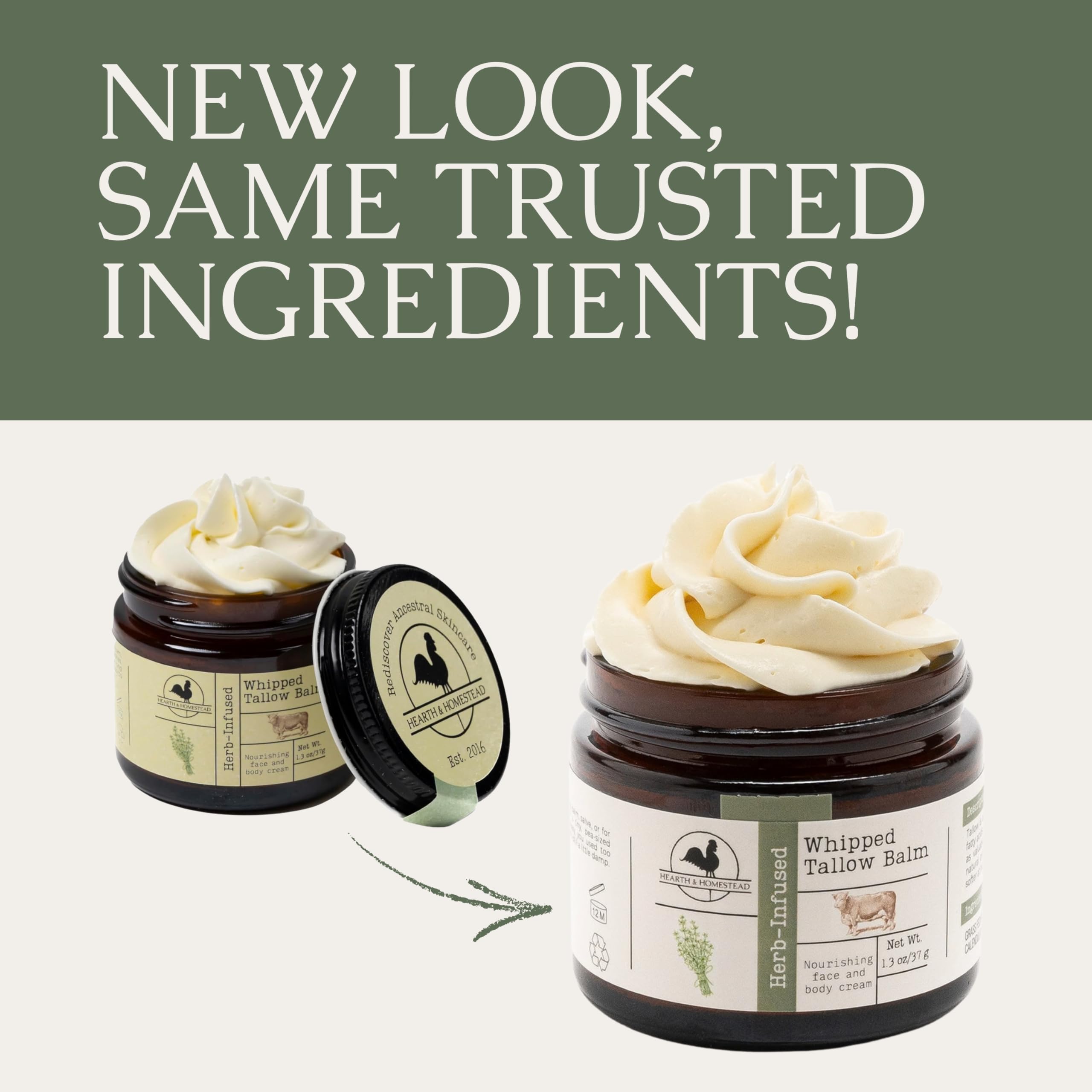 Hearth and Homestead balm herb-infused olive oil bottle — nourishes dry skin.
