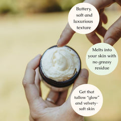 Hearth and Homestead balm vanilla orange application on hand for quick moisture