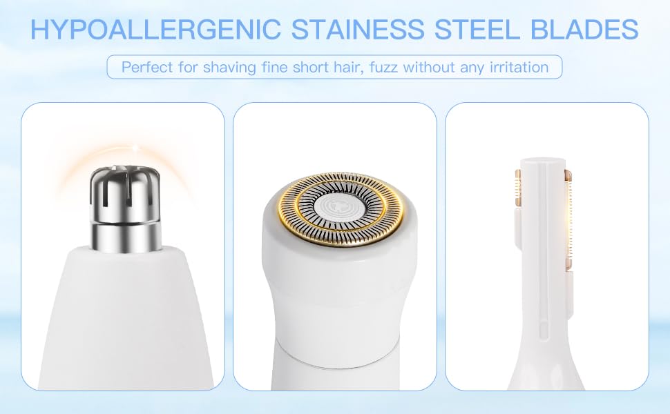 Compact grooming set by HEBECA suitable for nose, ears, and brows.