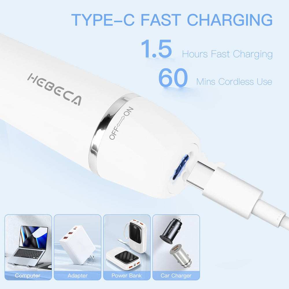 Portable travel pouch with the HEBECA trimmer for on-the-go grooming.
