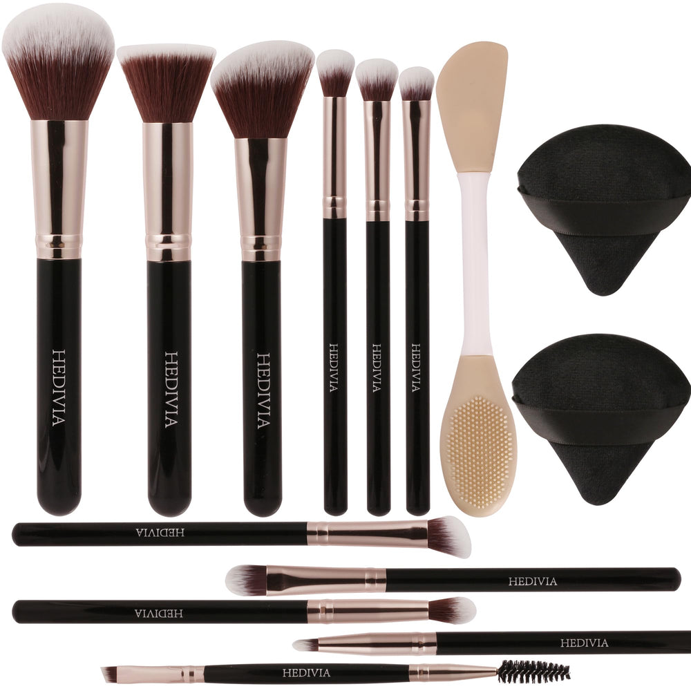 HEDIVIA 14-piece makeup brush set for cohesive, pro-style results.