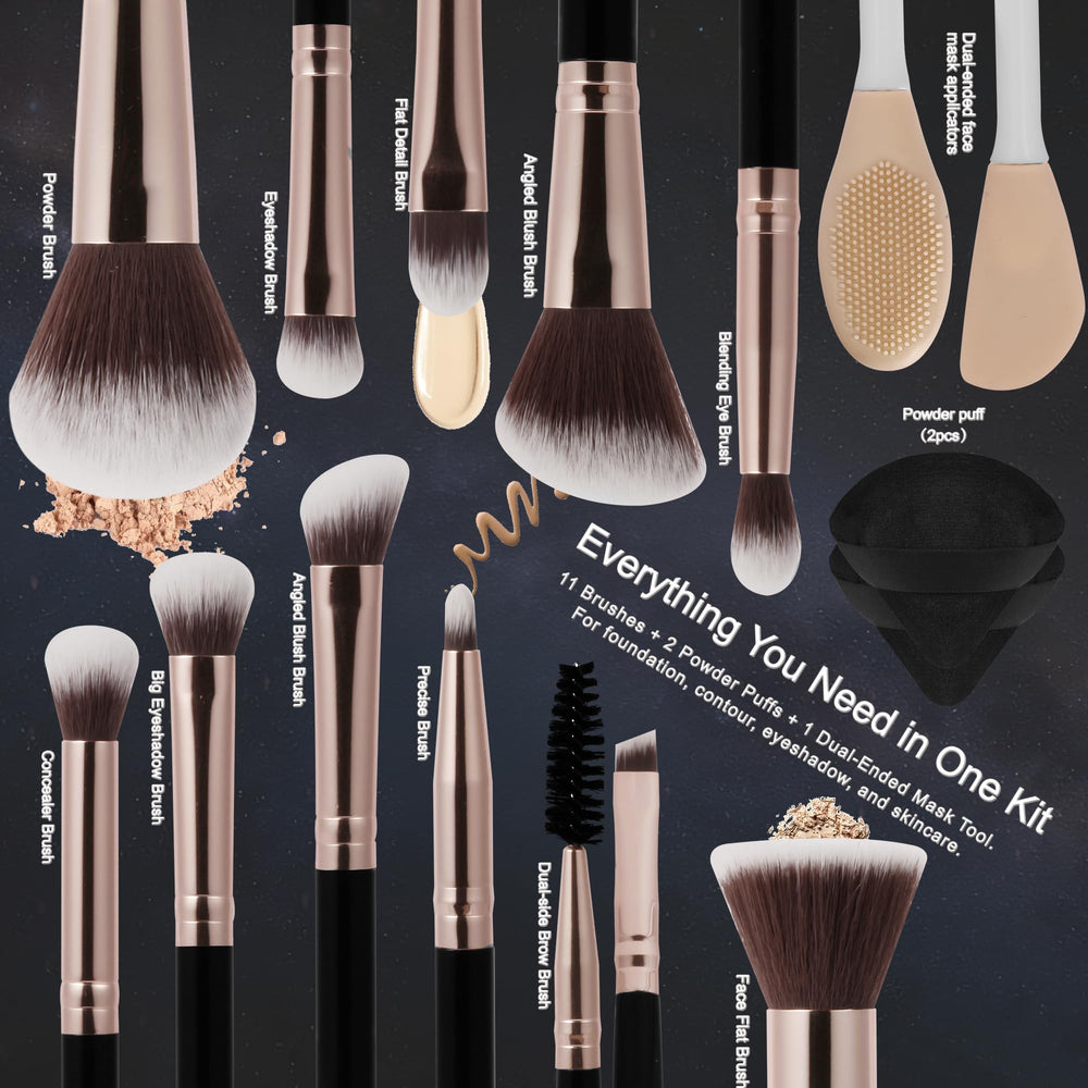 HEDIVIA concealer brush helps precise coverage and blending.