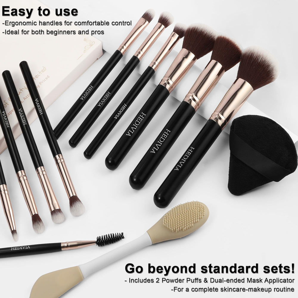 HEDIVIA eyeshadow brush for precise pigment placement.