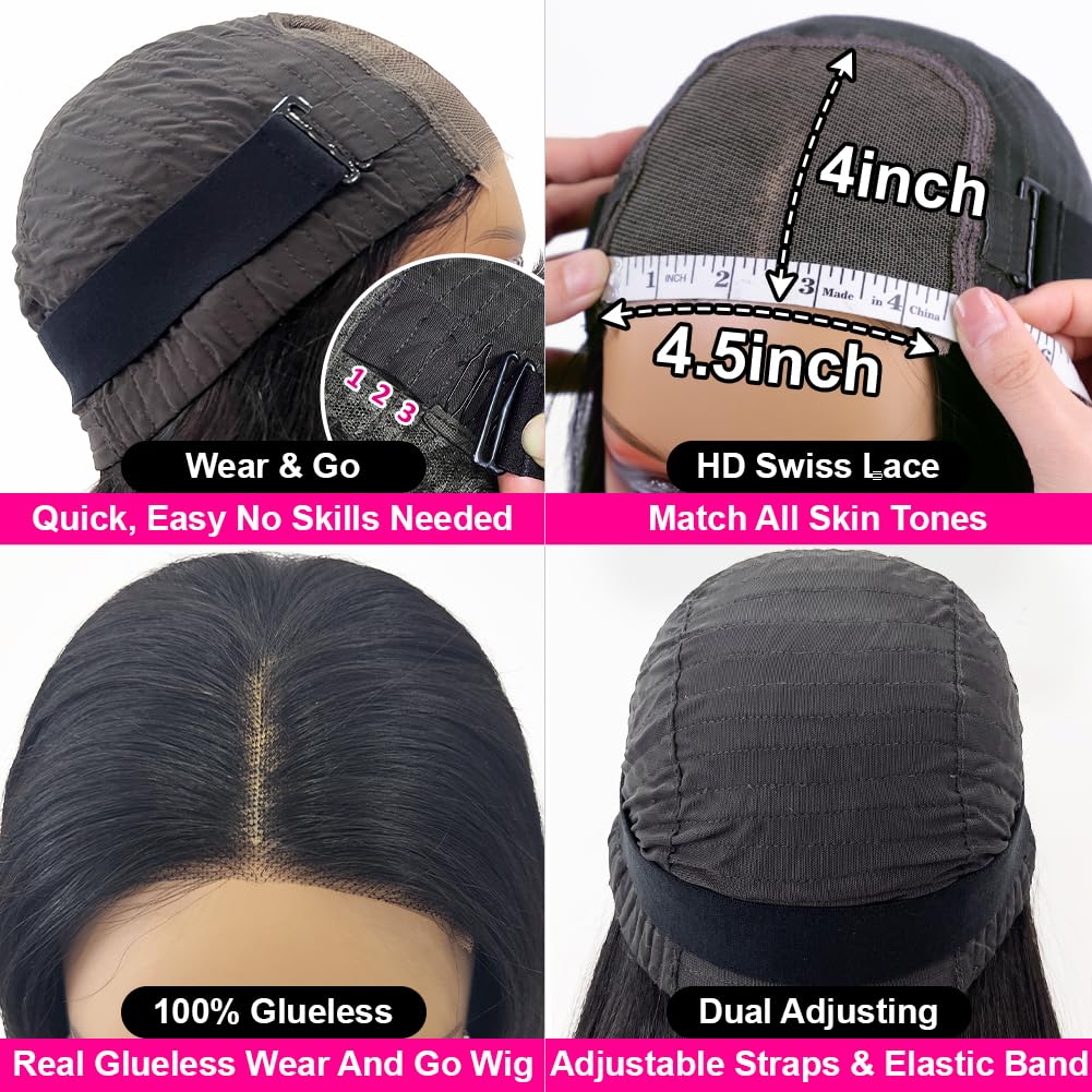 Hedy wig with middle part for natural styling flexibility