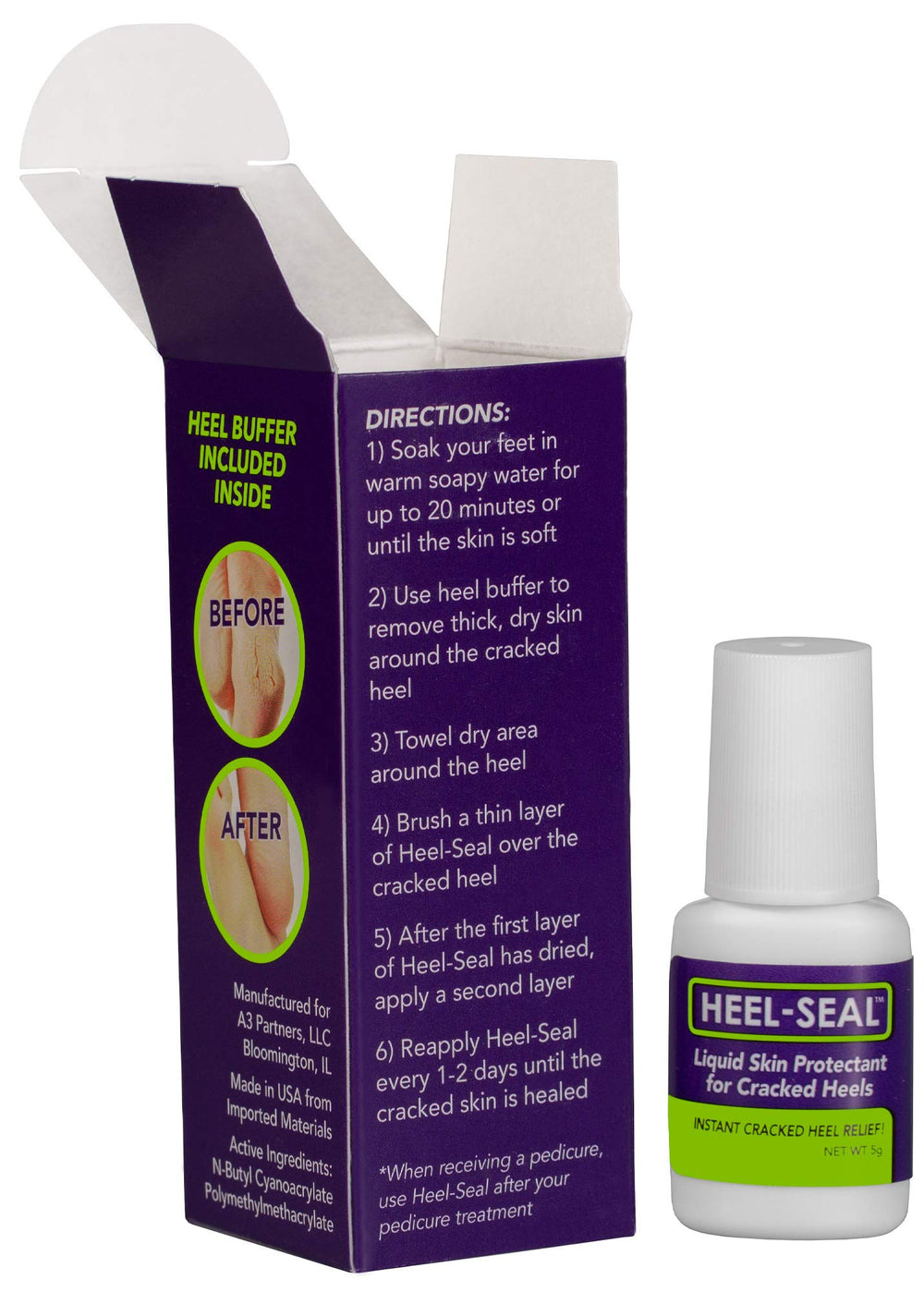 Heel-Seal resistencia-al-agua mantiene la piel protegida e hidratada.