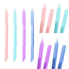 heemeei 4Pcs glass cuticle pusher set for precise at home grooming.