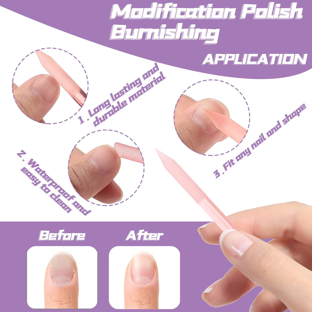 heemeei glass cuticle file helps clean and shape with a smooth edge.