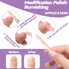 heemeei glass cuticle file helps clean and shape with a smooth edge.