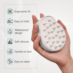 HEETA bristles exfoliate and remove buildup for refreshed scalp