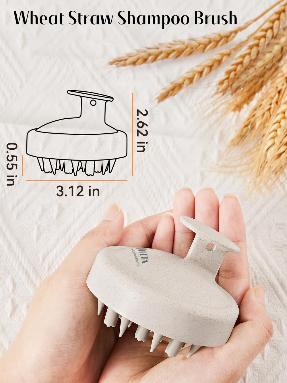 HEETA elastic bristles with raised balls for a comfortable massage