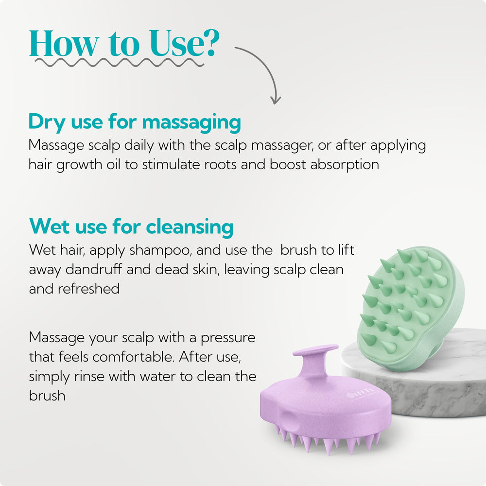 HEETA bristles exfoliate and remove buildup safely