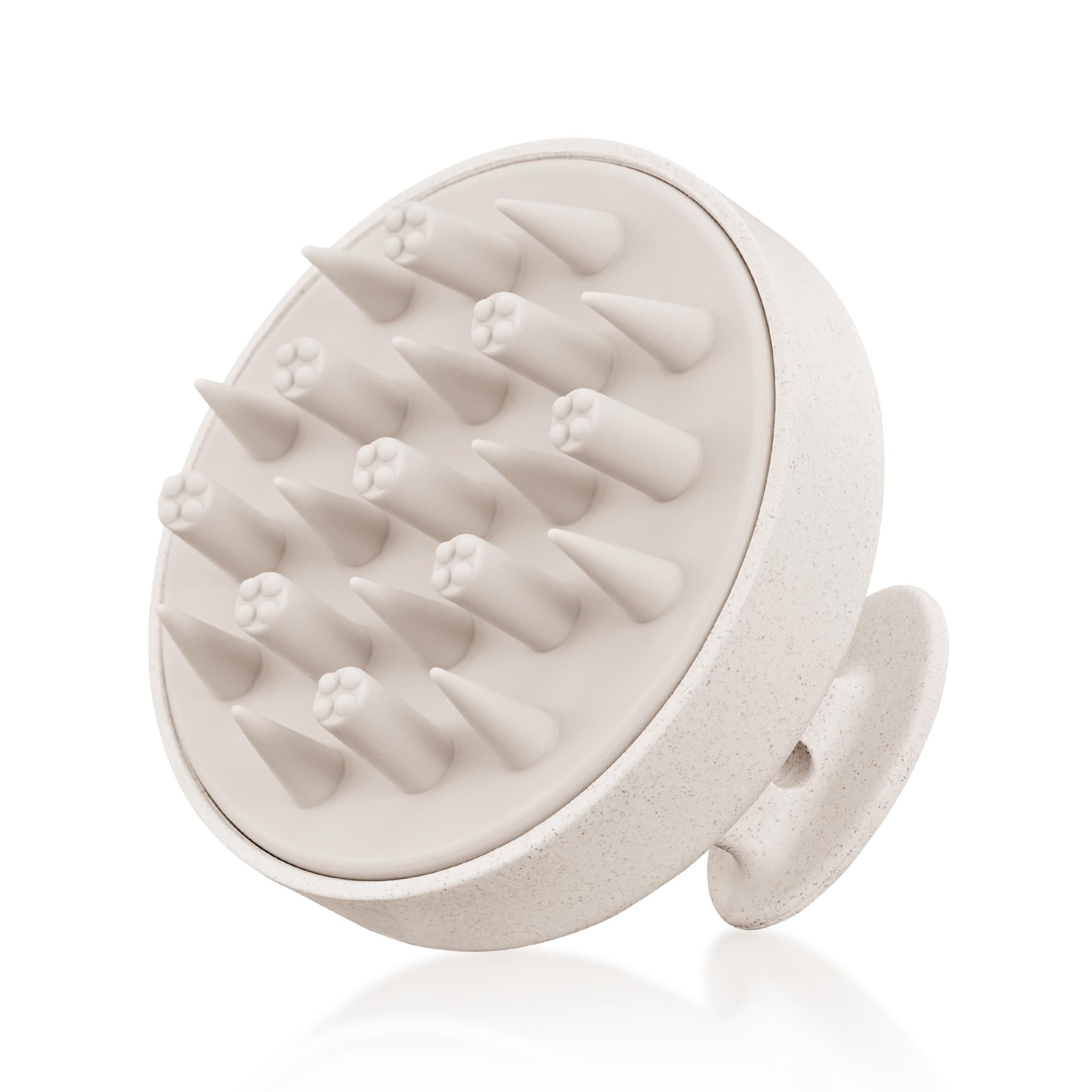 HEETA hair scalp massager with soft silicone bristles for a gentle cleanse
