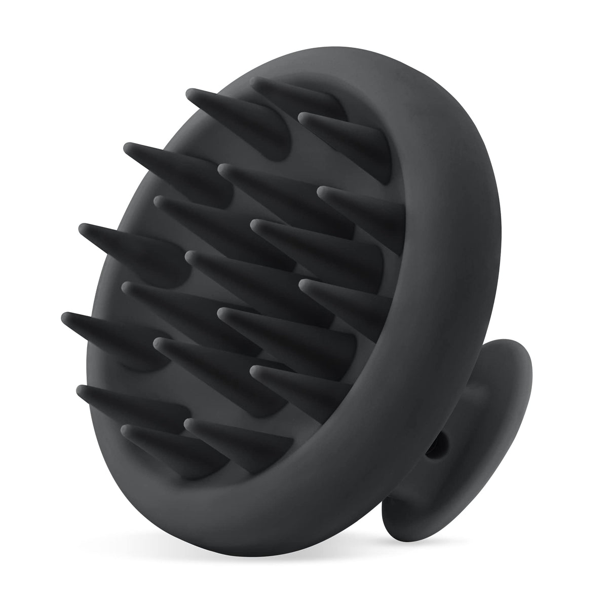 HEETA scalp massager with soft bristles provides relaxing scalp massage and cleansing.