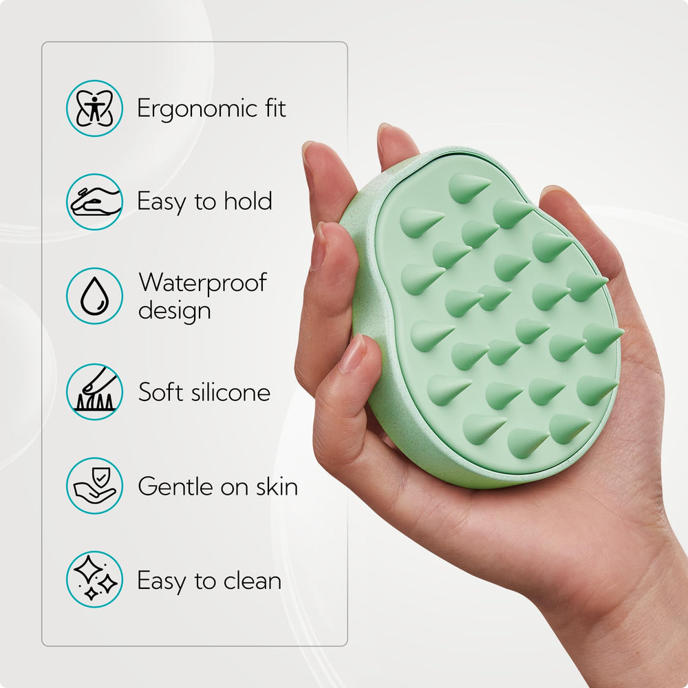HEETA scalp massager used on wet or dry hair