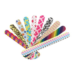 HeeYaa 10-piece colorful nail files set for precise shaping at home.
