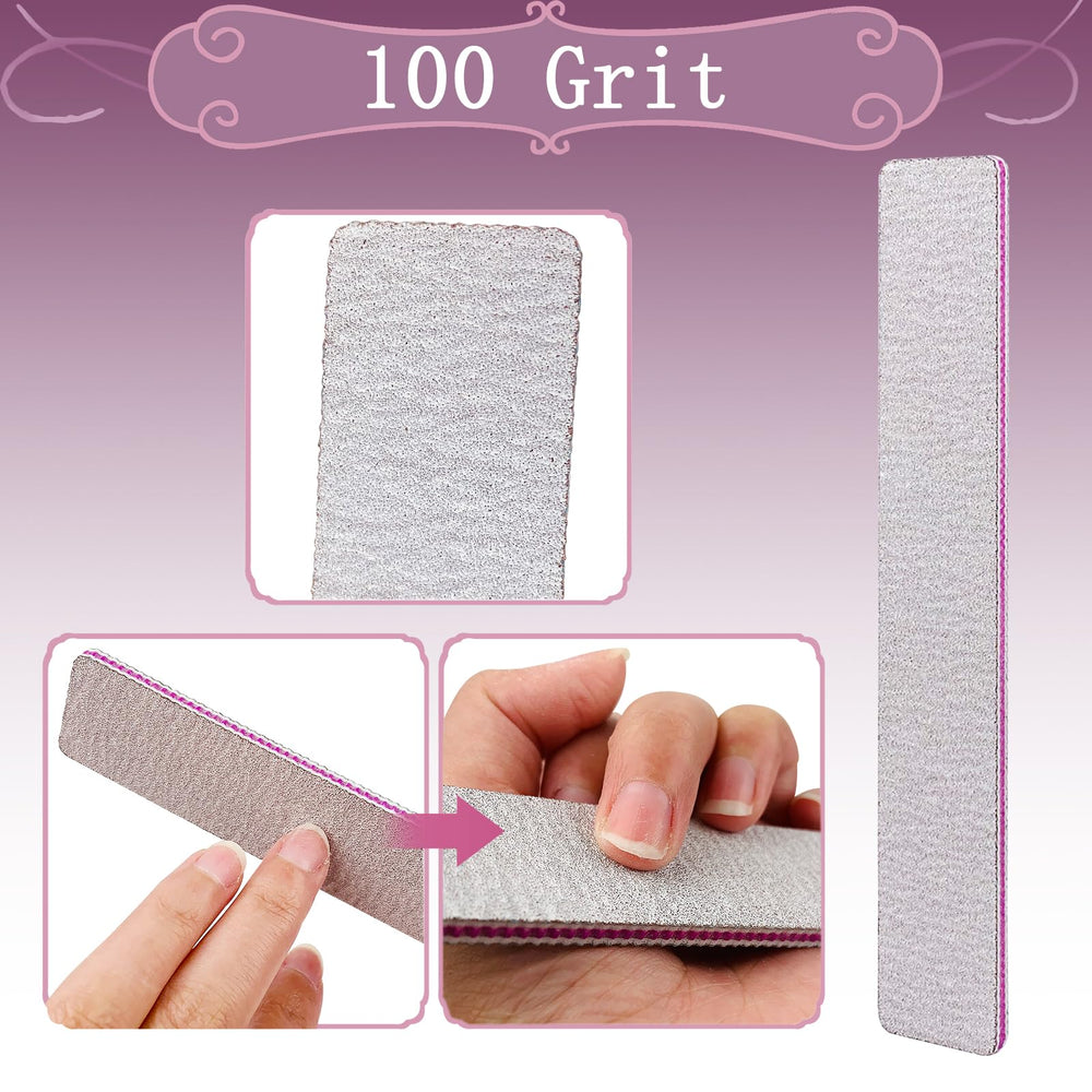Double‑sided HeeYaa nail file showing 100/180 grit for shaping and finishing