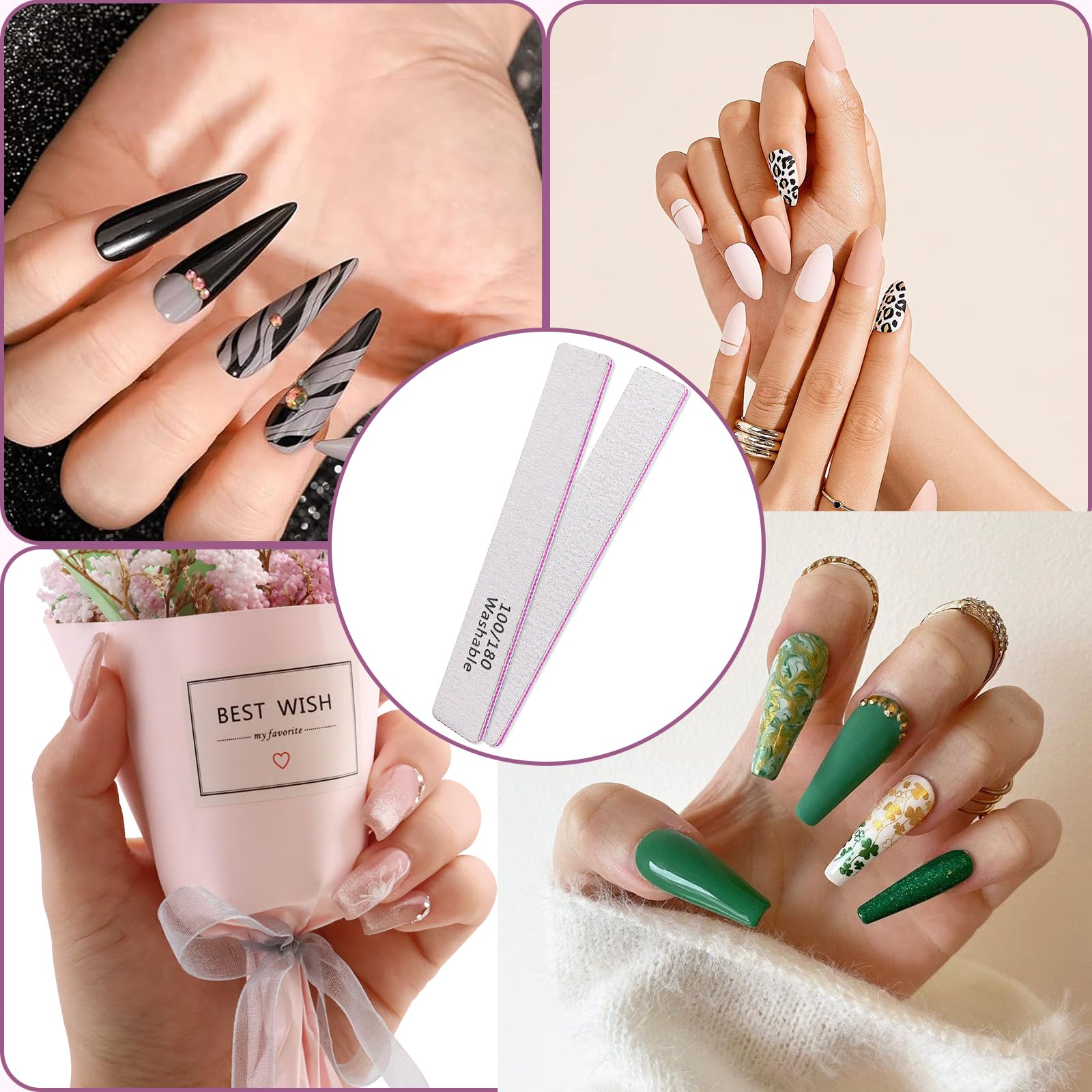 Nail shaping and polishing with HeeYaa dual‑grit file