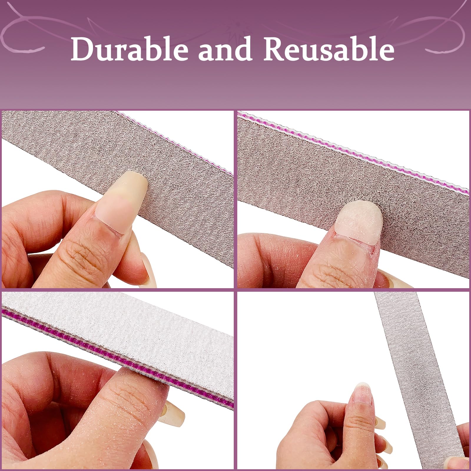Close‑up of HeeYaa nail file size 7x1.10x0.17 inches for comfortable grip
