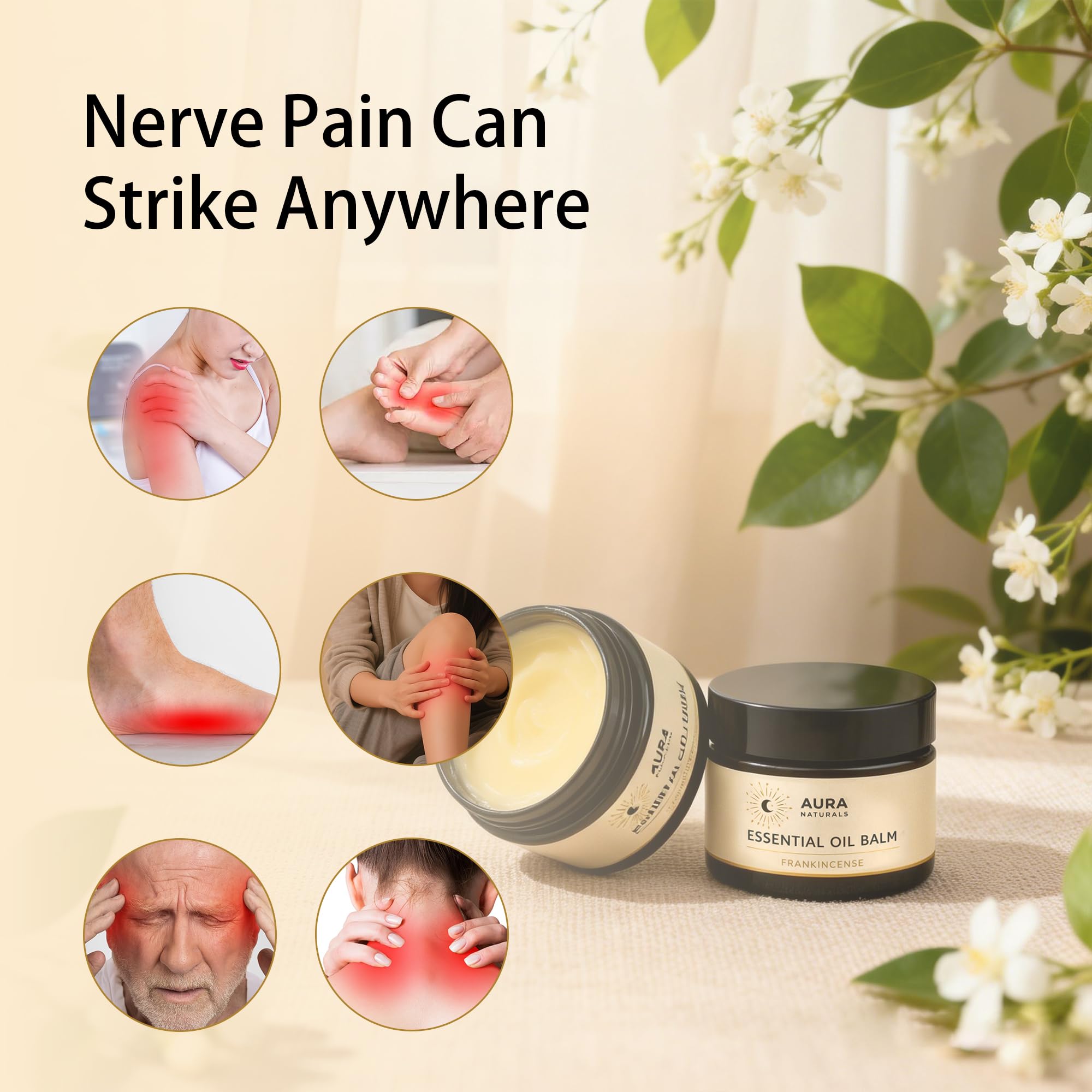 Heidelux Aura Naturals Frankincense Balm applied on back after exercise.