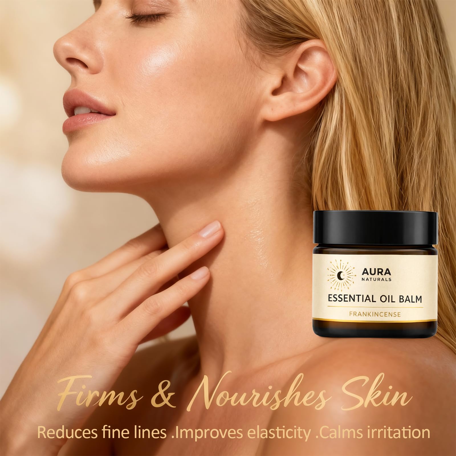 Heidelux Aura Naturals Frankincense Balm packaging and product details.