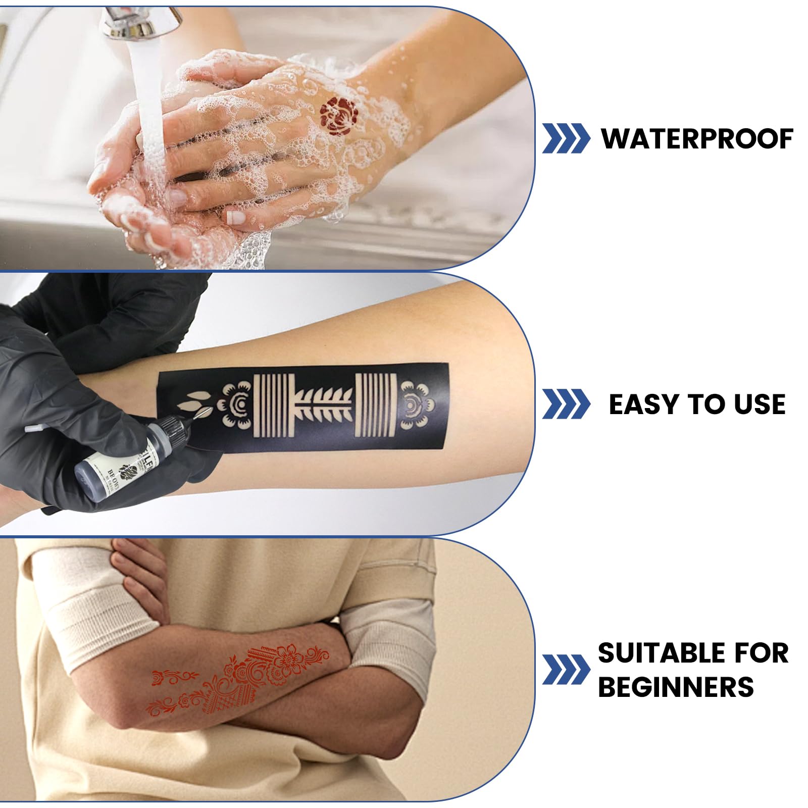 HEILFNL tatuaje temporal resistente al agua para fiestas y eventos.