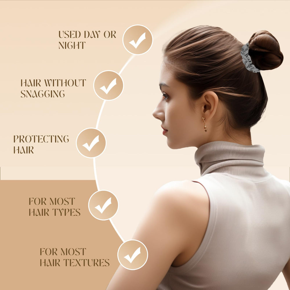 Helamvly gomas para cabello seda satin, enfoque cercano a regalo ideal para ocasiones.