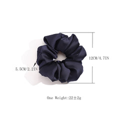 Helamvly scrunchies grandes de seda azules marino para peinado duradero.