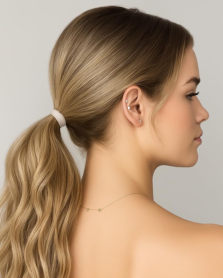 Heliums coletero neutro, se funde con el cabello para aspecto natural.