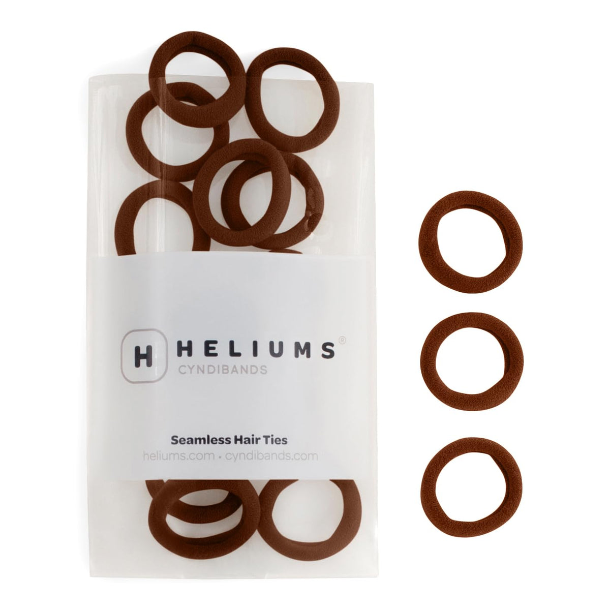 Coleteros Heliums pequeños de 1 pulgada marrones para peinado suave