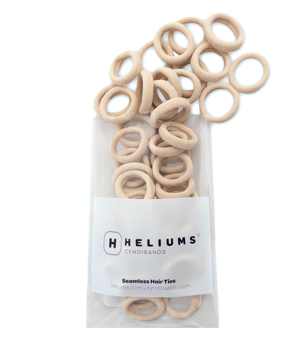 Heliums elástico mini sin daño en rubio claro para peinados delicados.