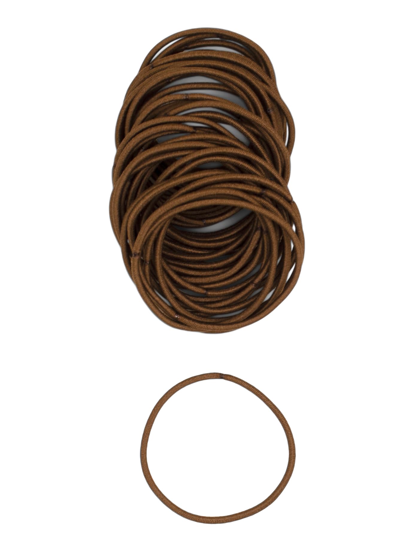 Elásticos Heliums 2 mm café, se mezclan naturalmente con tonos oscuros.